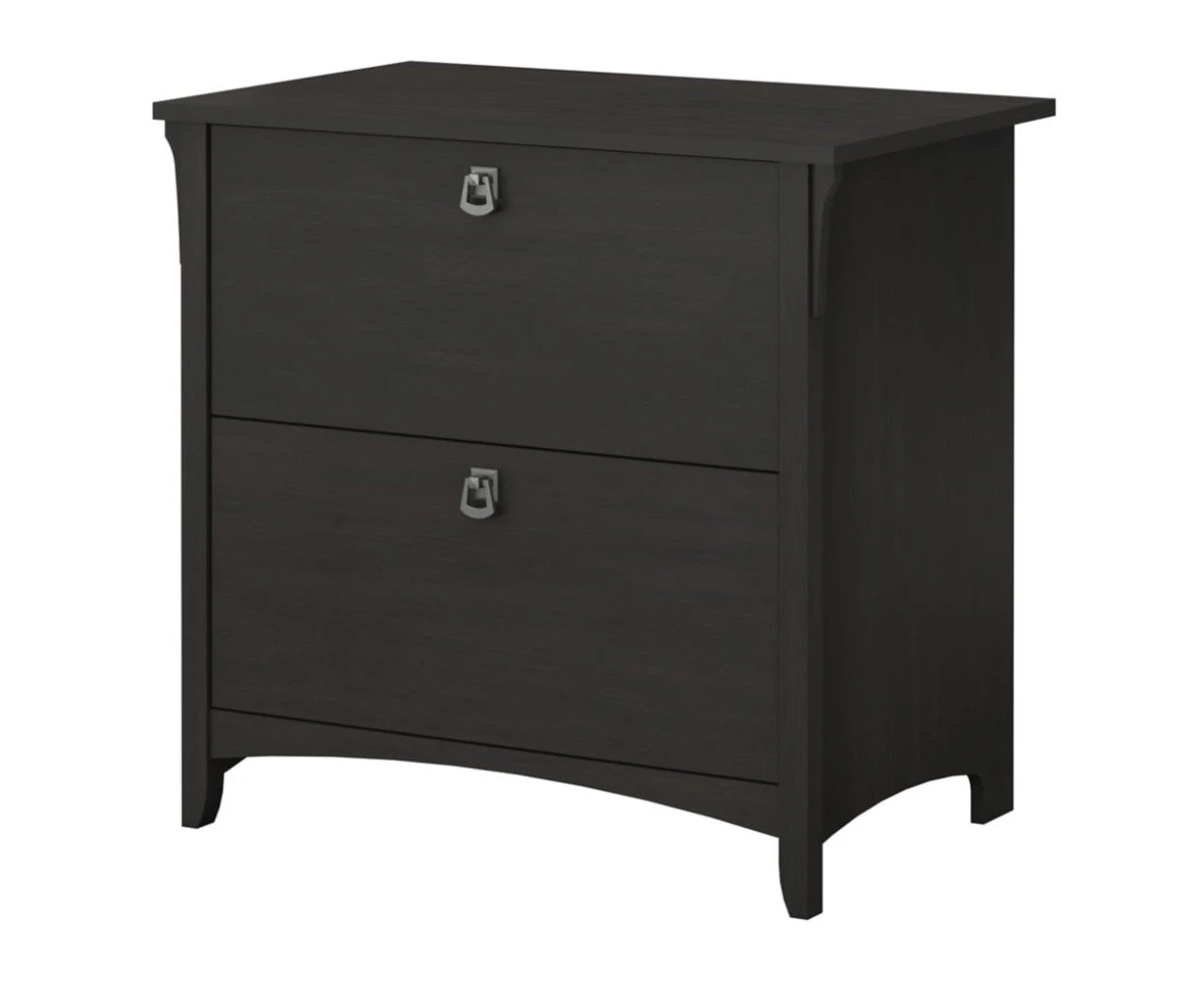 Maestro Furniture Salinas Wooden Classic 2-Drawer File Cabinet Office Storage - Vintage Black