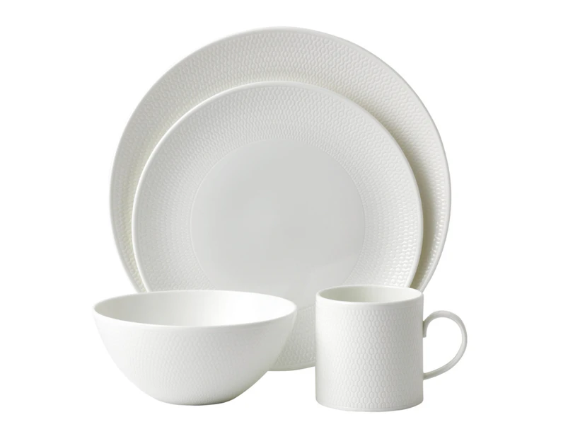 Wedgwood Gio 16pc Dinner Set of 16 | White