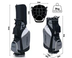 Costway 14-Way Golf Cart Stand Bag w/Cooler Bag Waterproof Valuable Pocket Rain Hood