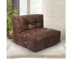 Marlow Bean Bag Cover Chair Modular Couch Indoor Gaming Seat Lazy Lounge Sofa - Brown