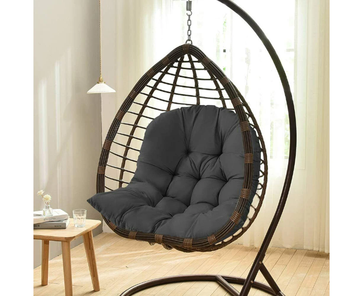 Hanging Egg Chair Cushion Sofa Swing Chair Seat Relax Cushion Padded Pad Covers Black