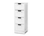 Artiss 4 Chest of Drawers Storage Cabinet Dresser Bathroom Stand Furniture White