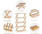 Foldable Multi Layer Shoes Rack Tiers Bamboo Bench Storage Shelf Stand Organizer 5 Tier 68cm width