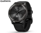 Garmin 40mm Vivomove Trend Silicone Smart Watch - Black