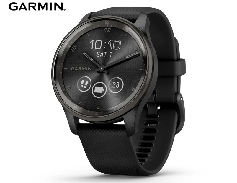 Garmin 40mm Vivomove Trend Silicone Smart Watch - Black