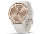 Garmin 40mm Vivomove Trend Silicone Smart Watch - Peach Gold/White Cream