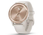 Garmin 40mm Vivomove Trend Silicone Smart Watch - Peach Gold/White Cream