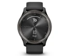 Garmin 40mm Vivomove Trend Silicone Smart Watch - Black