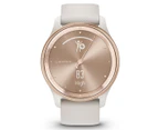 Garmin 40mm Vivomove Trend Silicone Smart Watch - Peach Gold/White Cream