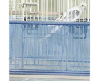 Bird Cage Cover Breathable Dustproof Pet Supplies Ventilated Cage Guard Mesh for Pet-Blue