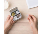 2 Compartments Travel Pill Organizer-Daily Pill Box Organizer