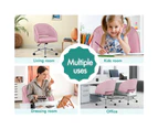ALFORDSON Velvet Office Chair Swivel Armchair Computer Seat Adult Kids Pink