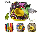 Pet Bird Parrot Owl Print Soft Warm Hanging Cage House Sleep Tent Bed Cave Nests-Stripe