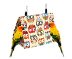 Pet Bird Parrot Hanging Cave House Owl Heart Cage Hammock Sleeping Bed Nests-Yellow Owl