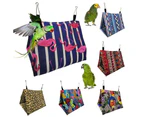 Pet Bird Parrot Hanging Cave House Owl Heart Cage Hammock Sleeping Bed Nests-Camouflage
