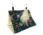 Bird Nest Triangle Shape Comfortable Flannel Pet Bird Hanging Hut for Parrot-Animal Forest