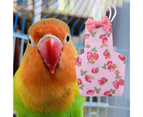 Parrot Diaper with Fastener Tape Breathable Washable Pet Bird Cloth Diaper Bird Supplies-Pink