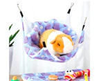 1 Set Small Animal House with Mat Non-sticky Hair Pet Bed Hamster Hammock Parrot Nest Bed for Rodent-Purple