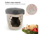 Hamster Nest Fine Weaving Workmanship Pet Hideout Creative Parrot Hamster Sleeping Nest House with Hanging Rope for All Seasons