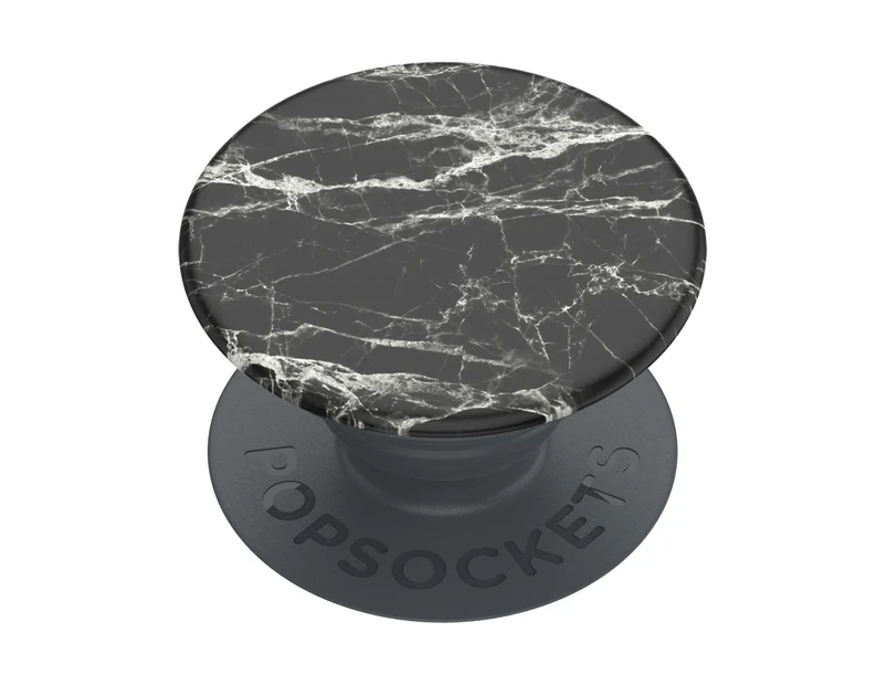 PopSockets PopGrip Expand Stand Smart Phone Grip Mount Hold iPhone Android - Basic Black Modern Marble