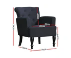 Artiss Armchair Wingback Charcoal Lothair