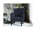 Artiss Armchair Wingback Charcoal Lothair