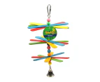 YES4PETS 3 x Hanging Swing Bird Parrot Parakeet Cockatiel Budgie Toy With Bells
