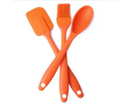 3PCS Silicone Spatula Spoon Brush Set Cooking Utensil Tool Kit Heat Resistant