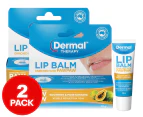 2 x Dermal Therapy Lip Balm Pawpaw 10g