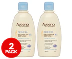 2 x Aveeno Dermexa Daily Emollient Body Wash Fragrance Free 280mL