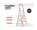 Giantz 5 Step Ladder Multi-Purpose Folding Aluminium Light Weight Platform