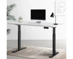 Artiss Sit Stand Desk Motorised Black & White 140cm
