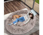 TheNapBed 1.8m Human Size Pet Bed Fluffy Calming Washing Napping Mattress Brown