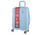 Pierre Cardin Inspired Milleni Hardshell 3-Piece Luggage Bag Set Travel Suitcase - Blue