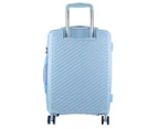 Pierre Cardin Inspired Milleni Hardshell 3-Piece Luggage Bag Set Travel Suitcase - Blue