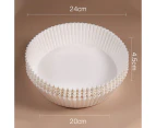 100pcs Air Fryer Disposable Paper Liner Set Non-Stick Pan Parchment Baking Paper Round White 20CM