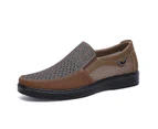 Men Comfortable Casual Breathable Mesh Summer Shoes 1669 khaki