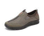 Men Comfortable Casual Breathable Mesh Summer Shoes 1796 coffee