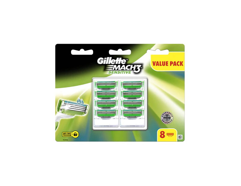 Gillette Mach3 Sensitive Blades Refill 8 Pack