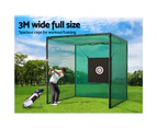 Everfit 3m Golf Practice Net Hitting Cage with Steel Frame Baseball Training