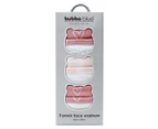 Bubba Blue 25x25cm Nordic Baby Wash Cloths 3-Pack - Dusty Berry/Rose