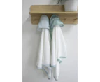 Bubba Blue 75x75cm Nordic Baby Hooded Towel 2-Pack - Dusty Sky/Mint