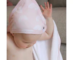 Bubba Blue 75x75cm Nordic Baby Hooded Towel 2-Pack - Dusty Berry/Rose