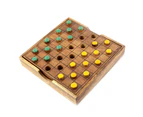 MANGO TREES Checkers Colored - Wood 3D Logic Wooden Family Board Games Puzzle GP