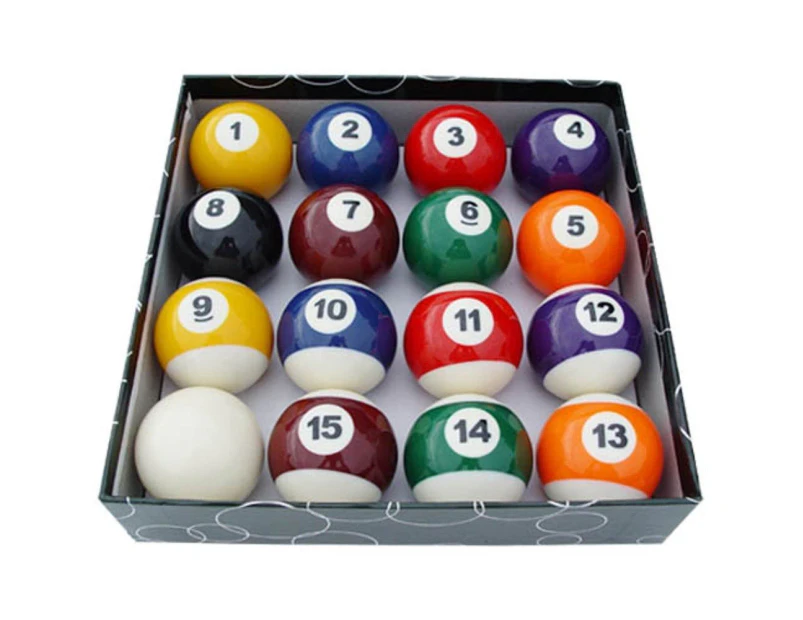 Formula Sports Standard 1-15 Number Billards Pool Balls 2" Boxed Multicoloured