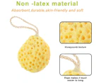 2Pcs Bath Sponges Loofah Shower Body Exfoliating Cleaning Scrubber Yellow