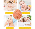 2Pcs Bath Sponges Loofah Shower Body Exfoliating Cleaning Scrubber Orange