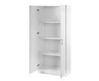 Maclaren Macey Double Door Cupboard Tall Storage Cabinet  White