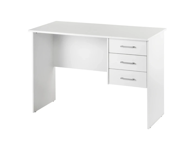 Maclaren Macey Computer Desk With 3 Drawers Writing Desk  White