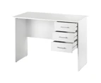 Maclaren Macey Computer Desk w Drawers Writing Desk  White